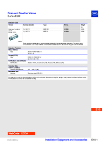 Thumbnail of document Data Sheet Drain and Breather Valves Series ECD EN 20199